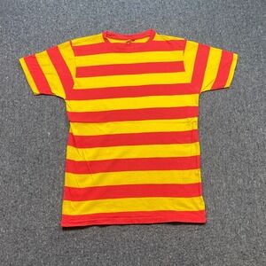 The Hundreds Striped TShirt Sz M Mens Red Yellow Skater Grunge Retro Streetwear